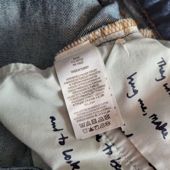 Boden Straight Leg Blue Button-Fly Jeans Raw Hem 8 - Picture 9 of 11